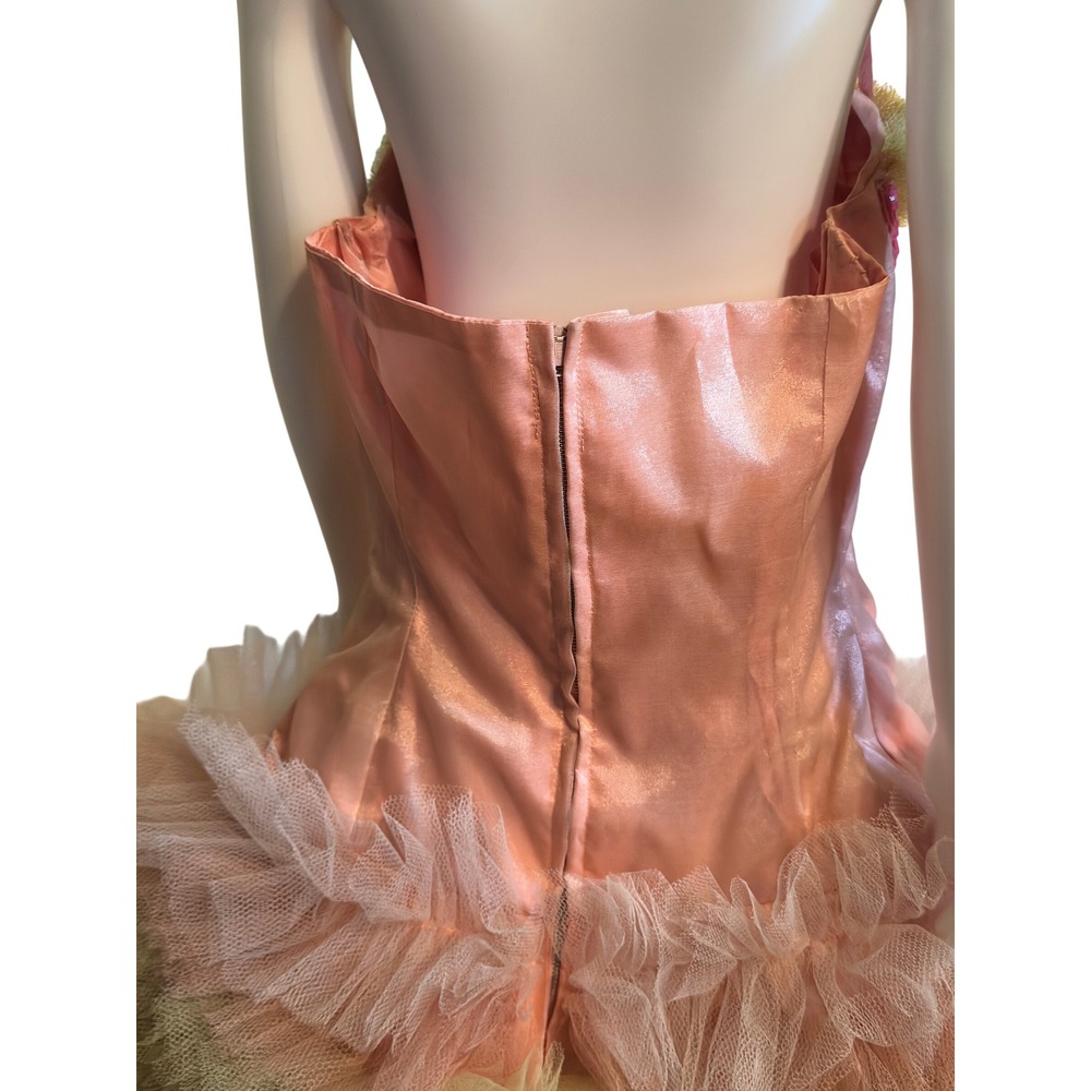 Vintage 1950s Girls Dance Costume Pink Satin Tulle Tutu & Headpiece 3 pc Set JS - Picture 11 of 16